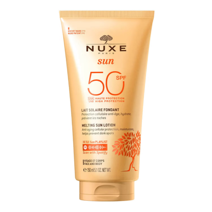 Sonnenschutzmilch hoher Schutzfaktor SPF 50 für Gesicht und Körper Nuxe - Tube mit 150 ml