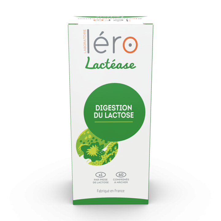 Léro Laktase Verdauung von Laktose - Packung mit 60 Tabletten