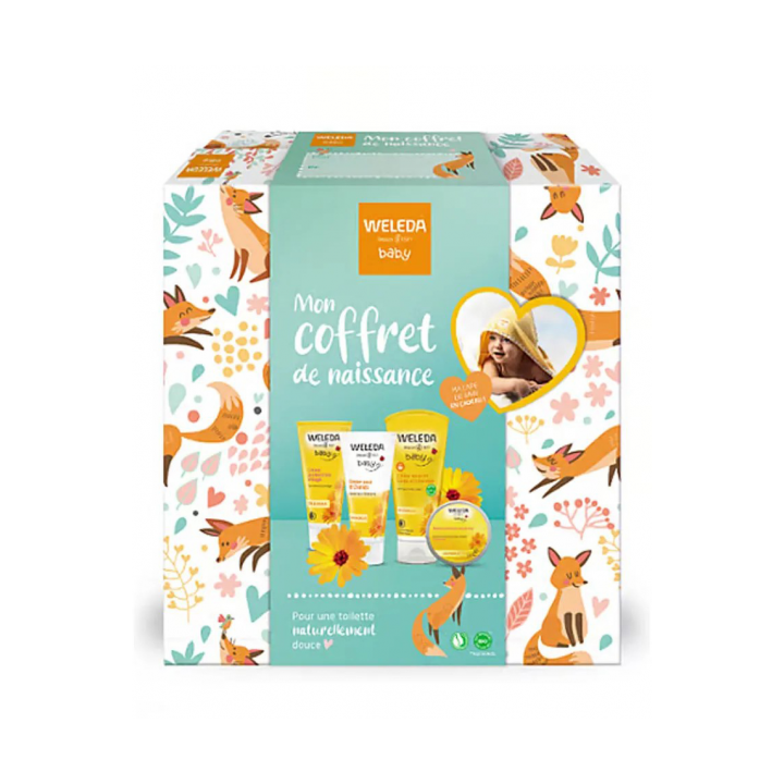 Mein Weleda Baby Geschenkset - Set mit 4 Produkten + einem kostenlosen Badehandtuch