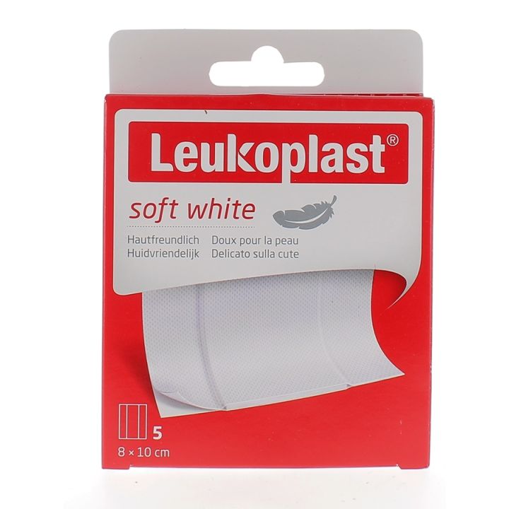 Leukoplast Soft White Wundpflaster zum Zuschneiden BSN Medical - Schachtel mit 5 Pflastern von 8x10cm