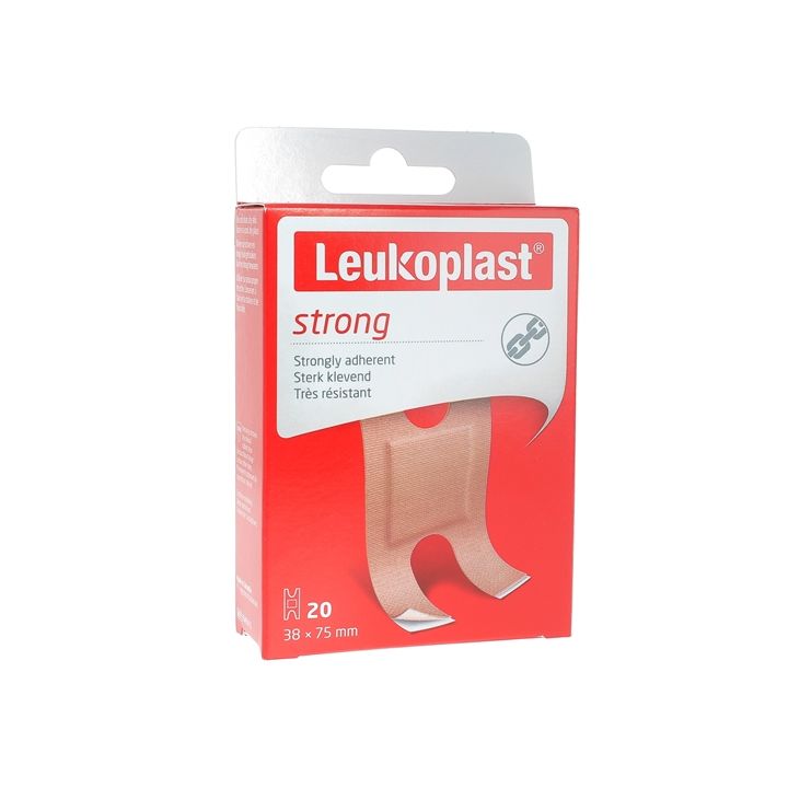Leukoplast Strong Selbstklebendes Pflaster vorgeschnitten BSN Medical - Schachtel mit 20 Pflastern von 3,8x7,5cm