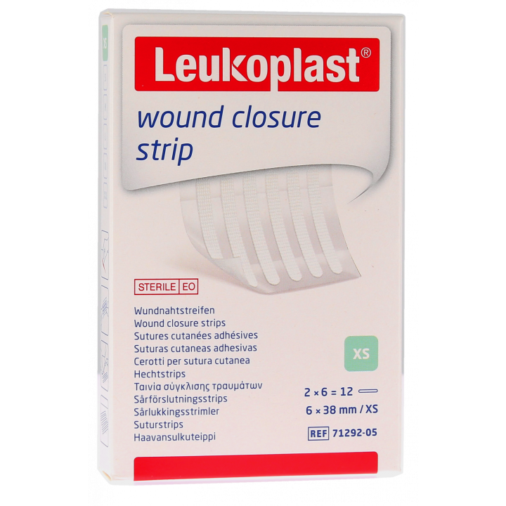 Leukosan Strip Hautnahtstreifen BSN Medical - 12 Streifen von 6 x 38 mm