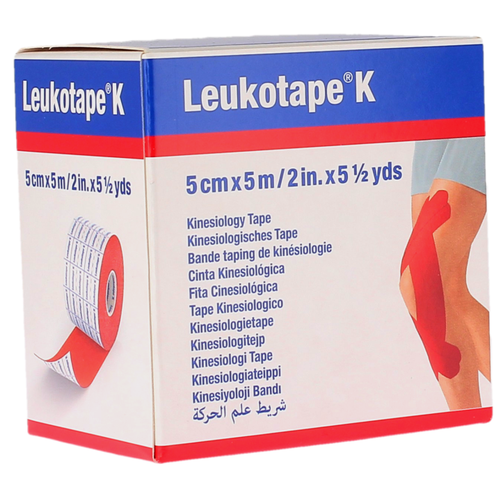 Leukotape K elastisches Tape rot BSN medizinisch - Band von 5cm x 5m