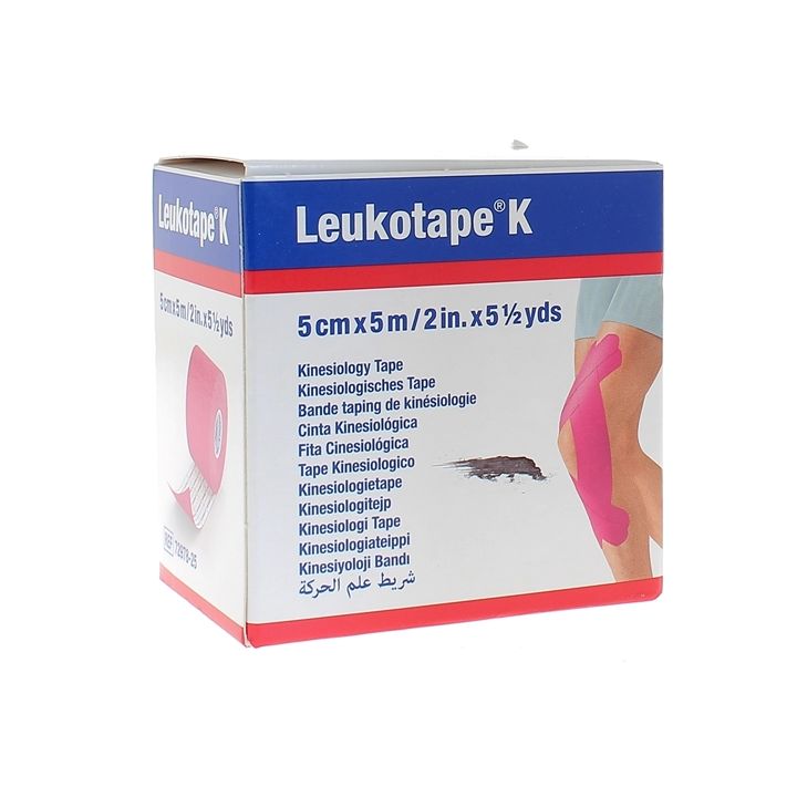 Leukotape K elastische Klebeband Rosa BSN medical - Band von 5 cm x 5 m