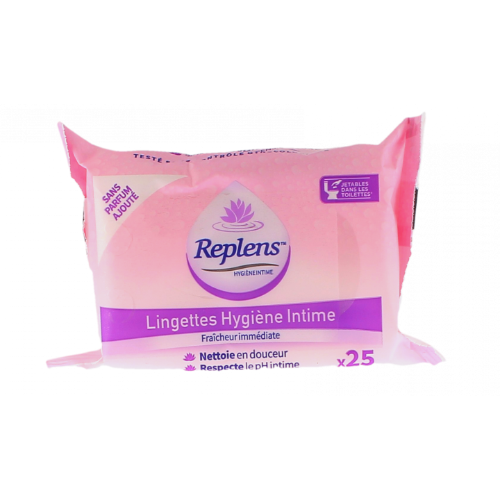 Intimhygiene-Tücher Replens - Packung mit 25 Tüchern
