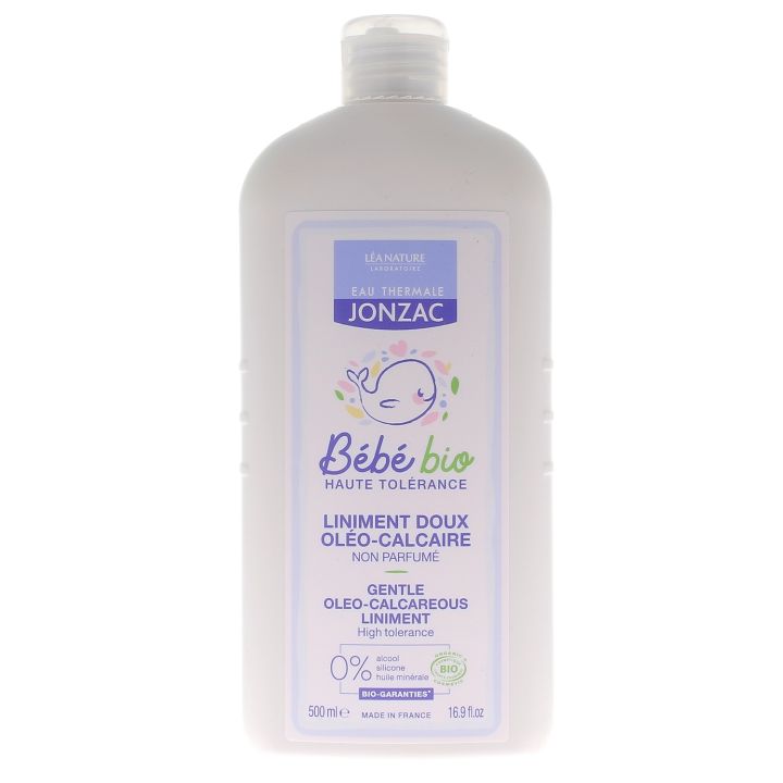 Sanftes Oléo-Kalk Liniment für Bio-Babys Eau Thermale Jonzac - Flasche mit 500 ml