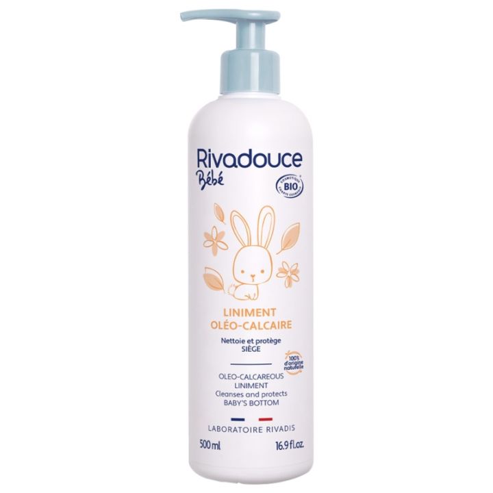 Bio-Reinigungs-Liniment für den Windelwechsel von Rivadouce - Pumpflasche mit 500 ml