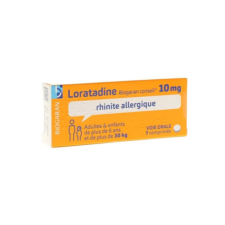Loratadin 10 mg allergische Rhinitis Biogaran - 7 Tabletten