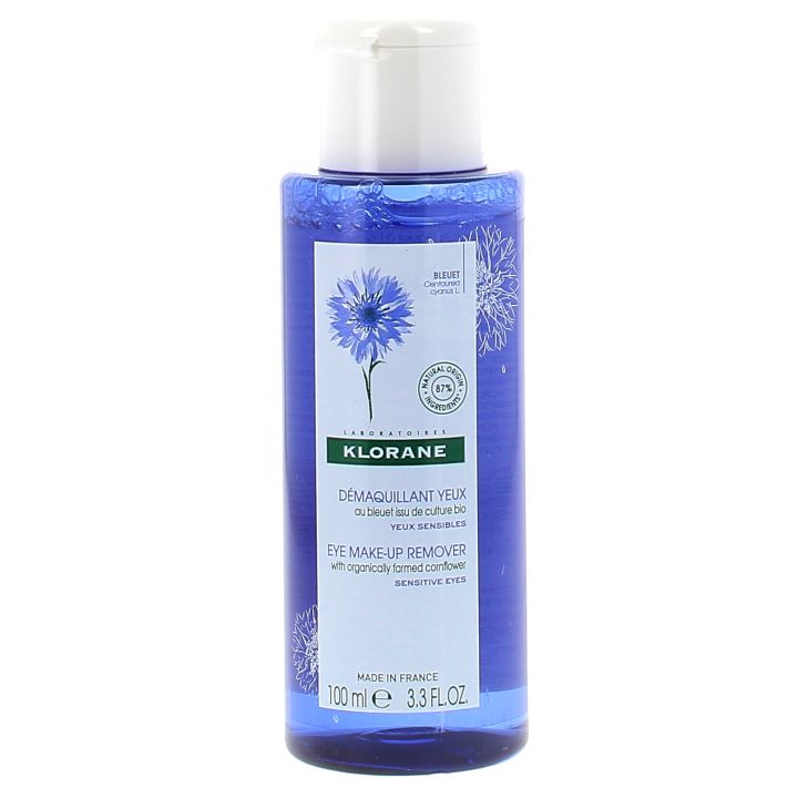 Beruhigendes Kornblumen-Blütenwasser-Make-up-Entferner Klorane - Flasche mit 100 ml