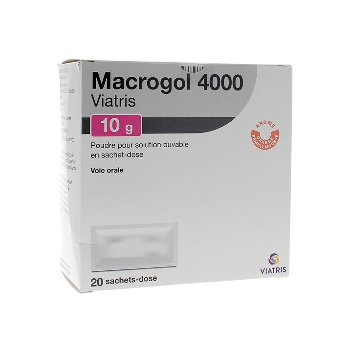 MACROGOL 4000 MYLAN 10 g, Pulver zur Herstellung einer trinkbaren Lösung in Einzeldosen - Packung mit 20 Beuteln