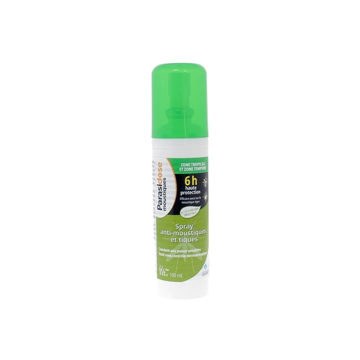 Mücken- und Zeckenspray für tropische und gemäßigte Zonen Parasidose - Spray mit 100 ml
