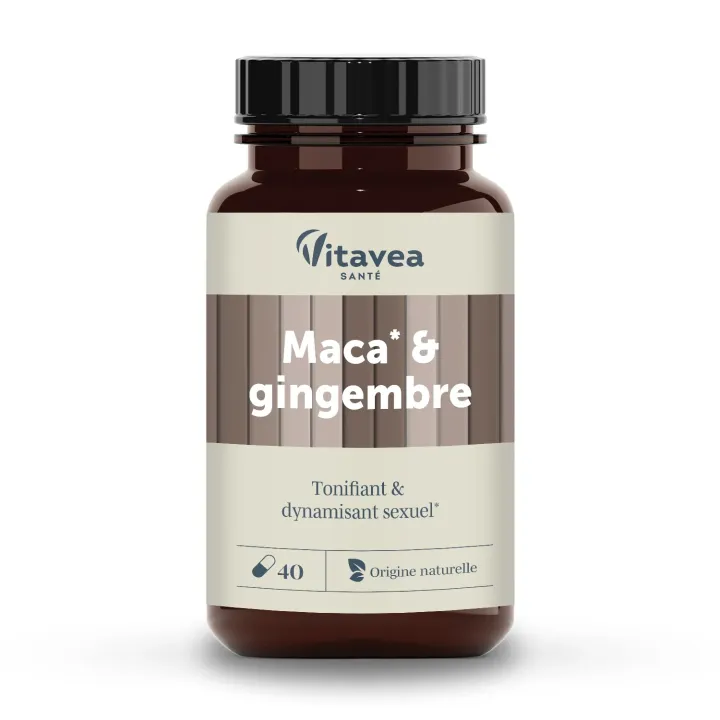 Maca und Ingwer sexuelle Vitalität Vitavea - Dose mit 40 Kapseln