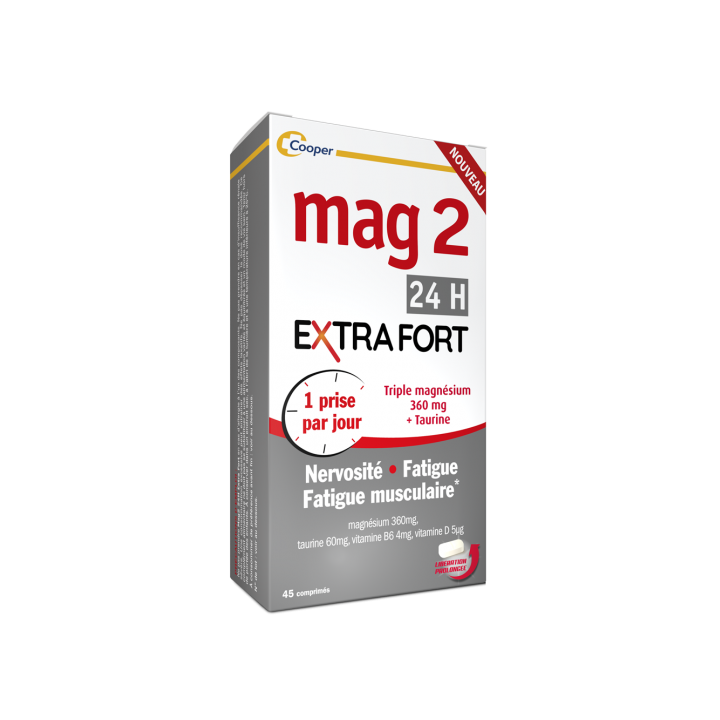 Mag 2 24h Extra Stark Cooper - Packung mit 45 Tabletten