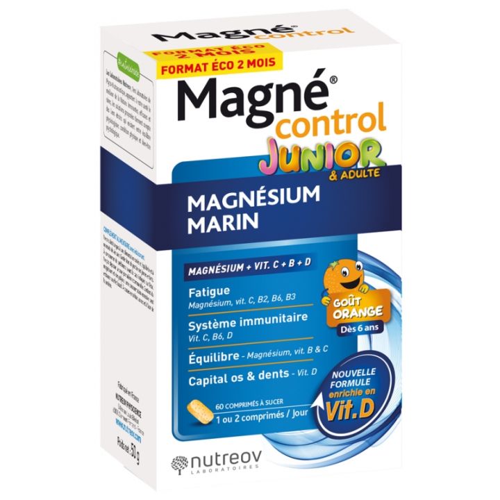 Magné control junior Meeresmagnesium Nutreov - Packung mit 60 Tabletten