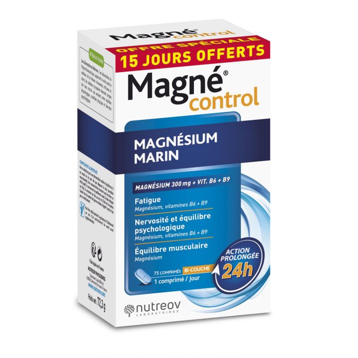 Magné control Magnesium aus Meeresalgen Nutreov - Packung mit 75 Tabletten