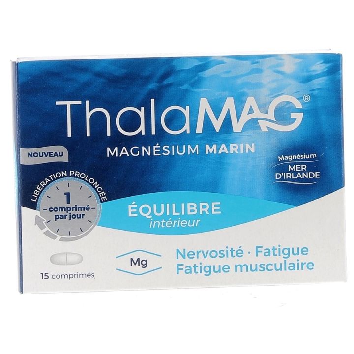 Meeresmagnesium innere Balance Thalamag - Packung mit 15 Tabletten