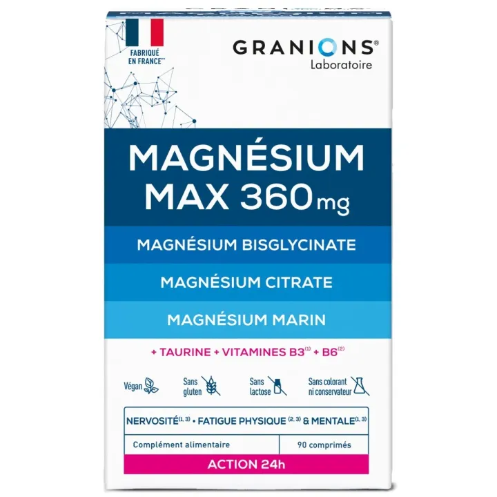 Magnesium Max 360 mg Granions - Packung mit 90 Tabletten