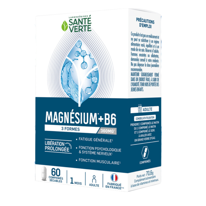 Magnesium Gesundheit Grün - Packung mit 60 Tabletten