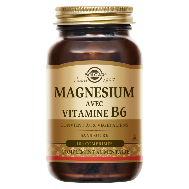 Magnesium mit Vitamin B6 Solgar - Dose mit 100 Tabletten