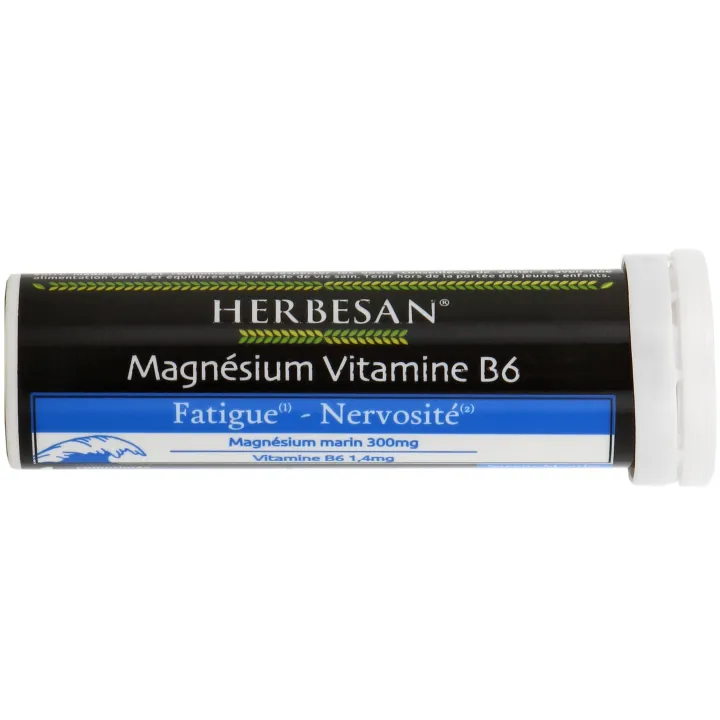 Magnesium Vitamin B6 Müdigkeit Nervosität Herbesan - Packung mit 15 Tabletten
