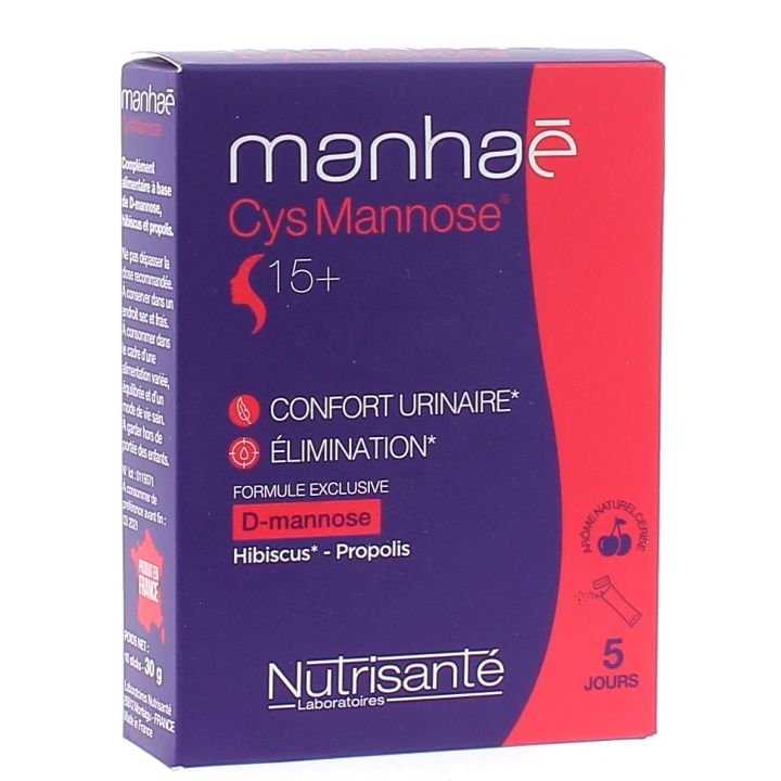 Manhaé Cys Mannose Nutrisanté - 10 Sticks à 30 g