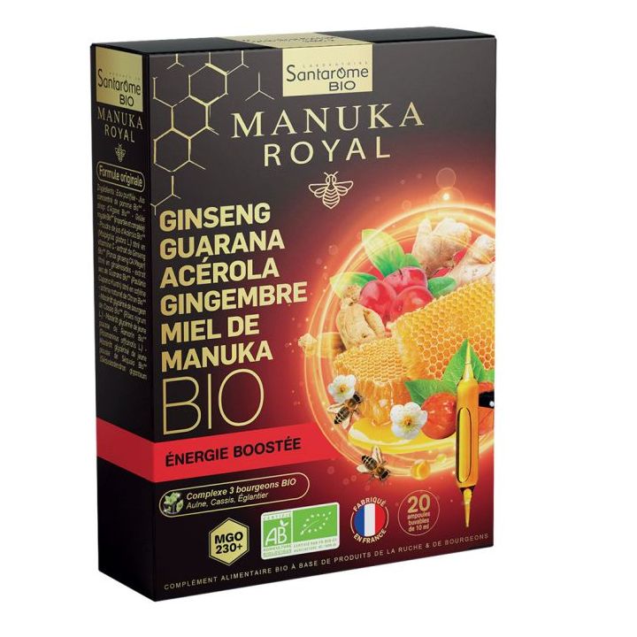 Manuka Royal Bio-Energie-Boost Santarome - Packung mit 20 Ampullen