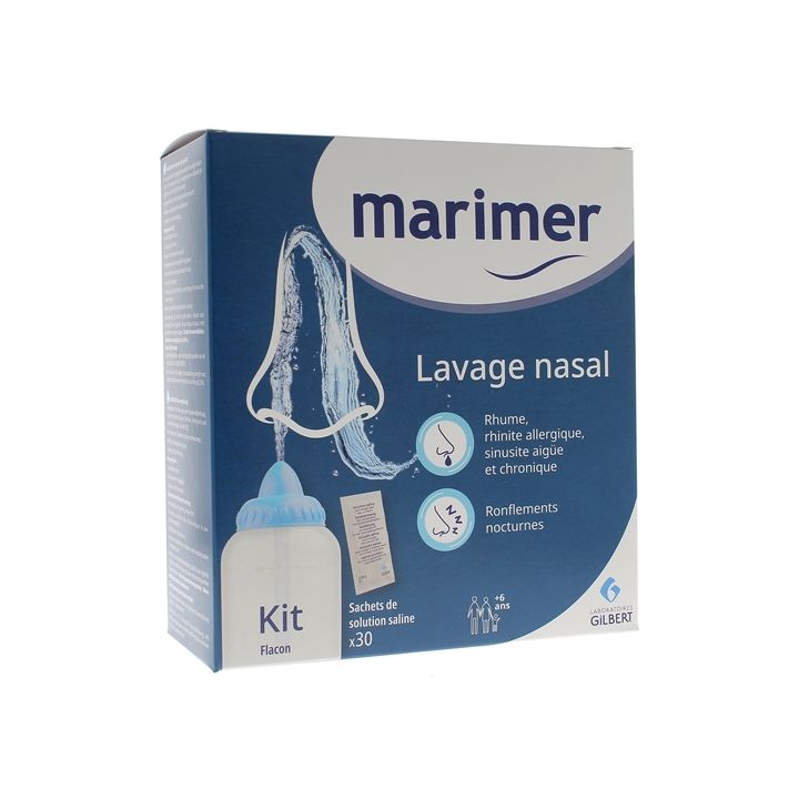 Marimer Nasenspülung Set - Box mit einer Flasche + 30 Beuteln
