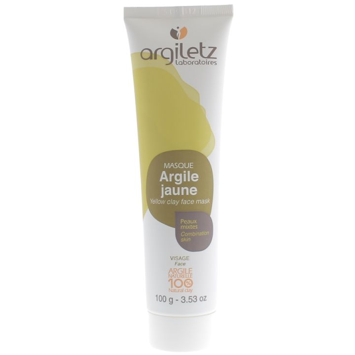 Gelbe Tonmaske für Mischhaut, gebrauchsfertig, Argiletz - Tube mit 100 g