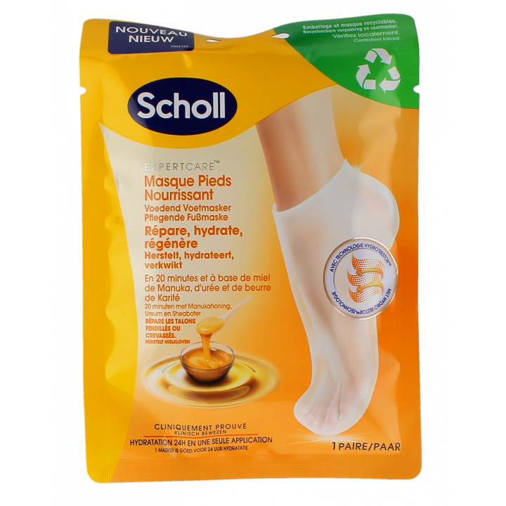Manuka-Honig-Nährende Fußmaske Scholl - ein Paar