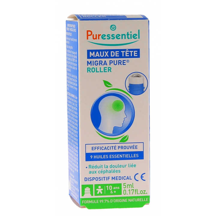 Kopfschmerz-Roller mit 9 ätherischen Ölen Puressentiel - Roller mit 10 ml