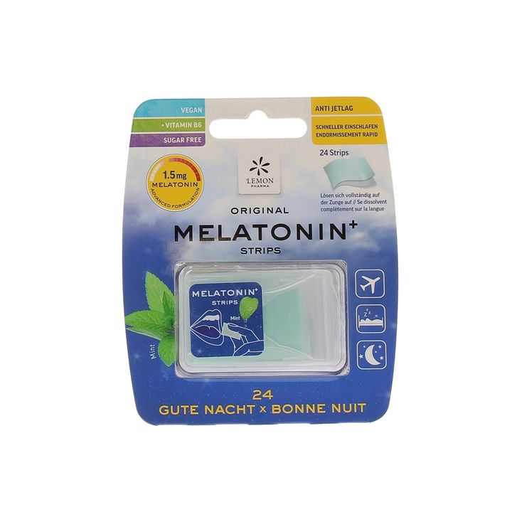 Melatonin + Lemon Pharma - Packung mit 24 Streifen