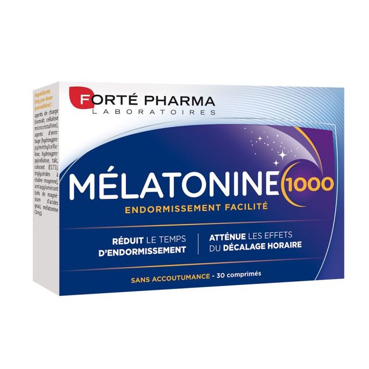 Melatonin 1000 Forté pharma - Packung mit 30 Tabletten