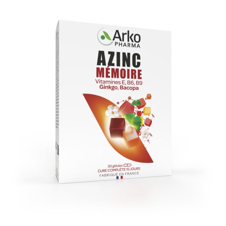 Azinc Gedächtnis Ginkgo Arkopharma - Packung mit 30 Kapseln