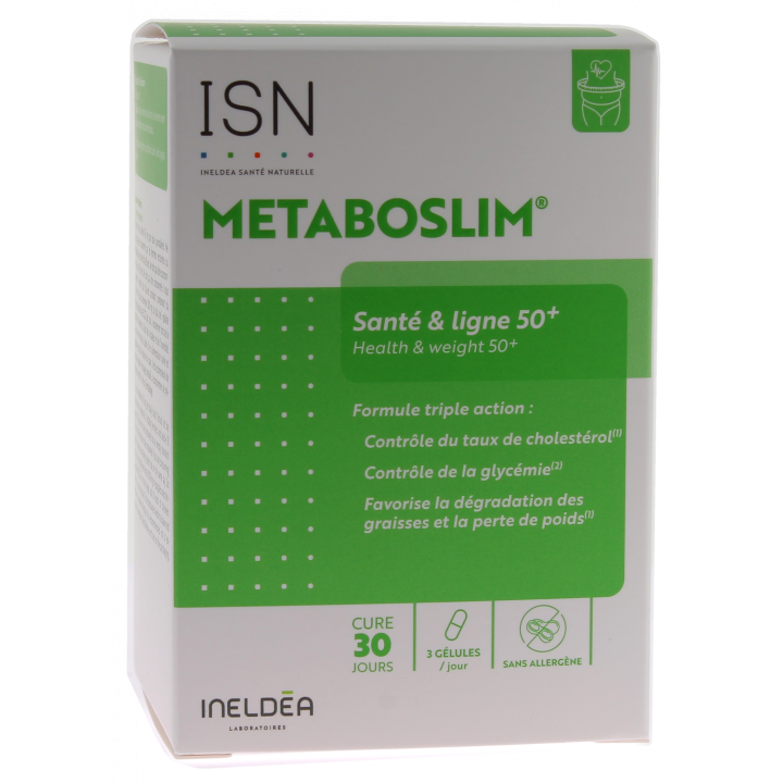 Metaboslim Spezial Bauchfett 50+ Ineldea - Packung mit 90 pflanzlichen Kapseln