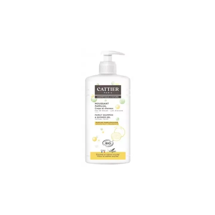 Schaumfamilie mit Bio-Lactoserum Grapefruitduft Cattier - Pumpflasche 1 L