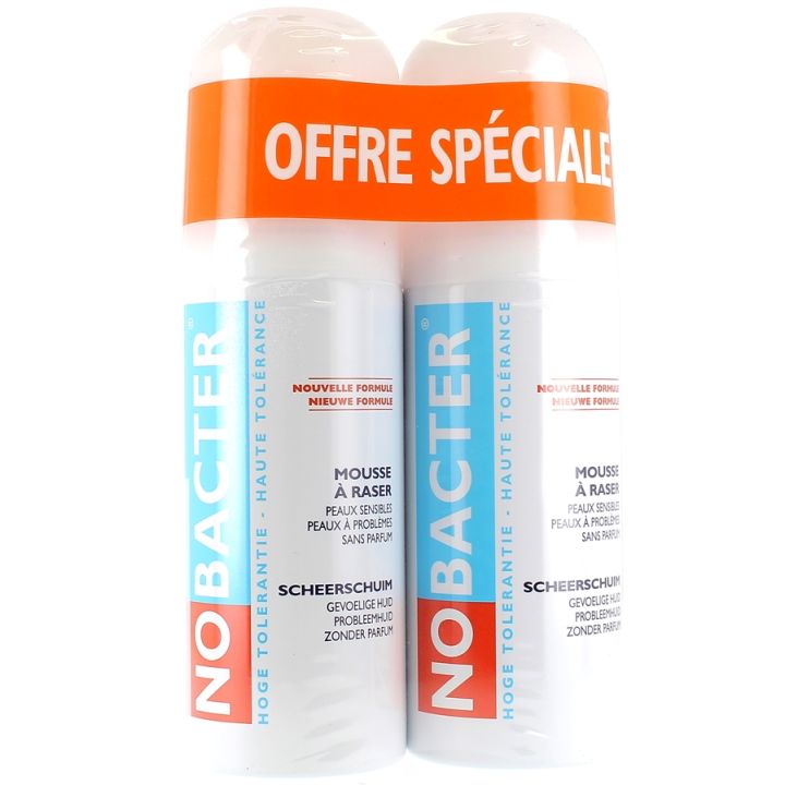 Hochverträglicher Rasierschaum Nobacter - 2 x 150 ml Packung