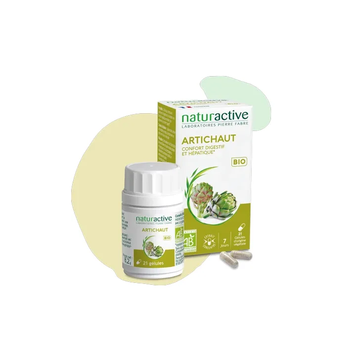 Bio-Artischocke Naturactive - Dose mit 21 Kapseln