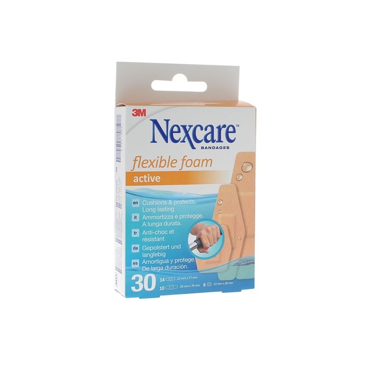 Flexible Foam Pflaster Nexcare 3M - Packung mit 30 Pflastern
