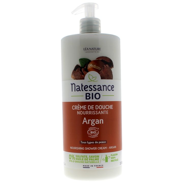 Nährendes Argan-Duschgel Natessance - Pumpflasche 1L