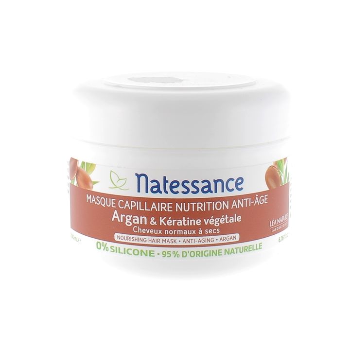 Natessance Haarmaske mit Argan Léa Nature - 200 ml Topf
