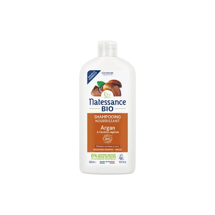 Bio Argan-Nährshampoo Natessance - 500ml Flasche