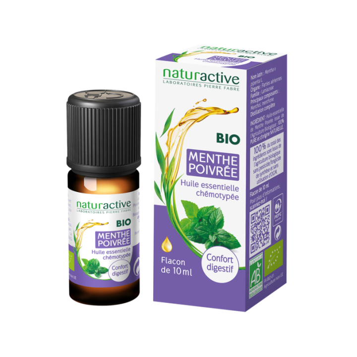 Ätherisches Öl von BIO Naturactive Pfefferminze - Flasche mit 10 ml