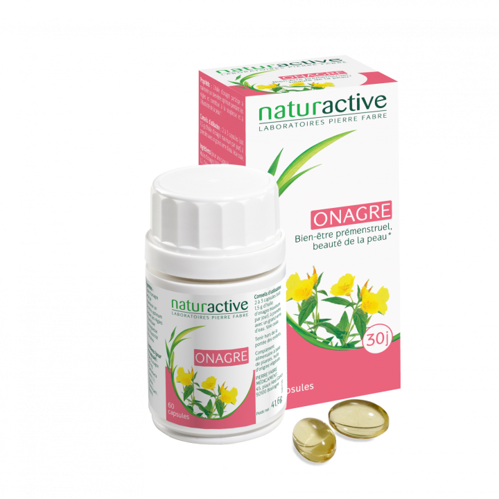 Elusanes Nachtkerzenöl Naturactive - Packung mit 60 Kapseln