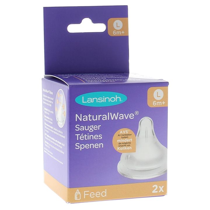 Natural Wave Sauger mit schneller Flussrate von Lansinoh - 2er Pack Sauger