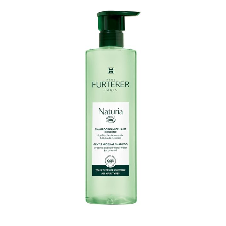 Naturia sanftes Bio-Mizellen-Shampoo von René Furterer - Pumpflasche mit 400 ml