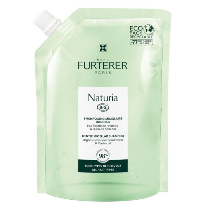 Naturia sanftes Bio-Mizellen-Shampoo von René Furterer - Eco-Nachfüllung von 400 ml