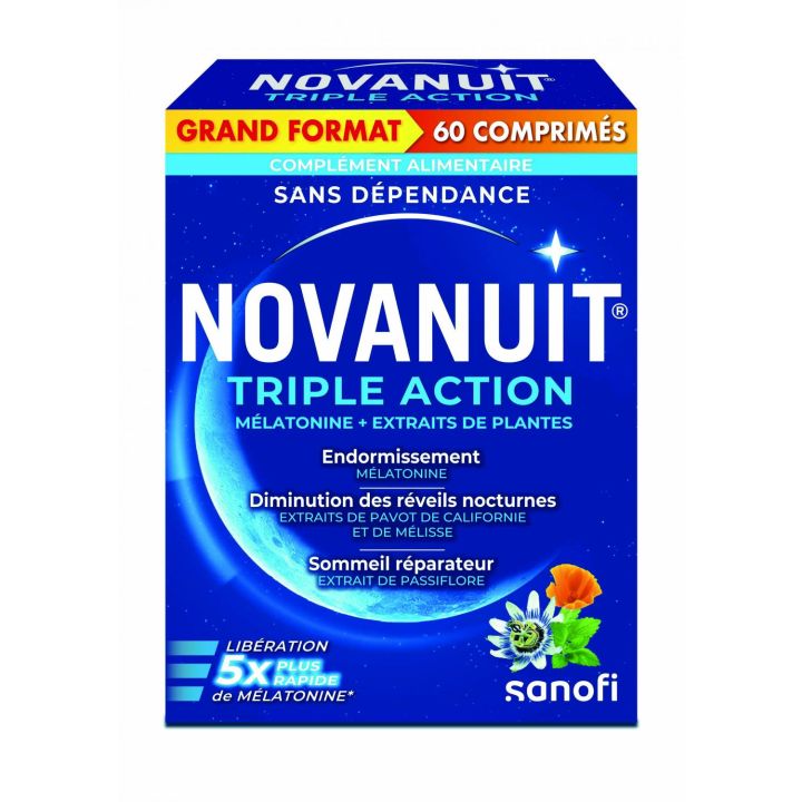 Novanuit Triple Action Sanofi - Packung mit 60 Tabletten