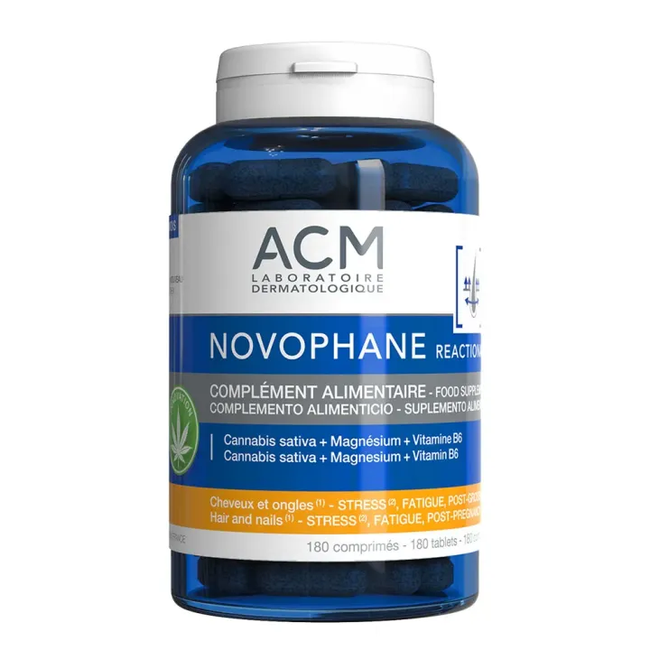 Novophane reaktionales ACM - Packung mit 180 Tabletten