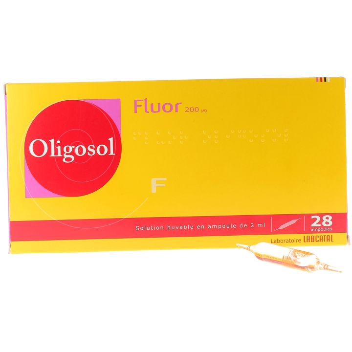 Oligosol Fluor trinkbare Lösung Ampulle 2ml - Schachtel mit 28 Ampullen