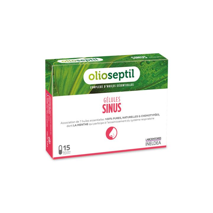 Olioseptil Sinus Komplex aus ätherischen Ölen - Packung mit 15 pflanzlichen Kapseln